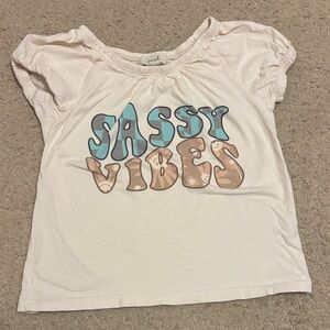 Peek White Tee with Sassy Vibes Design